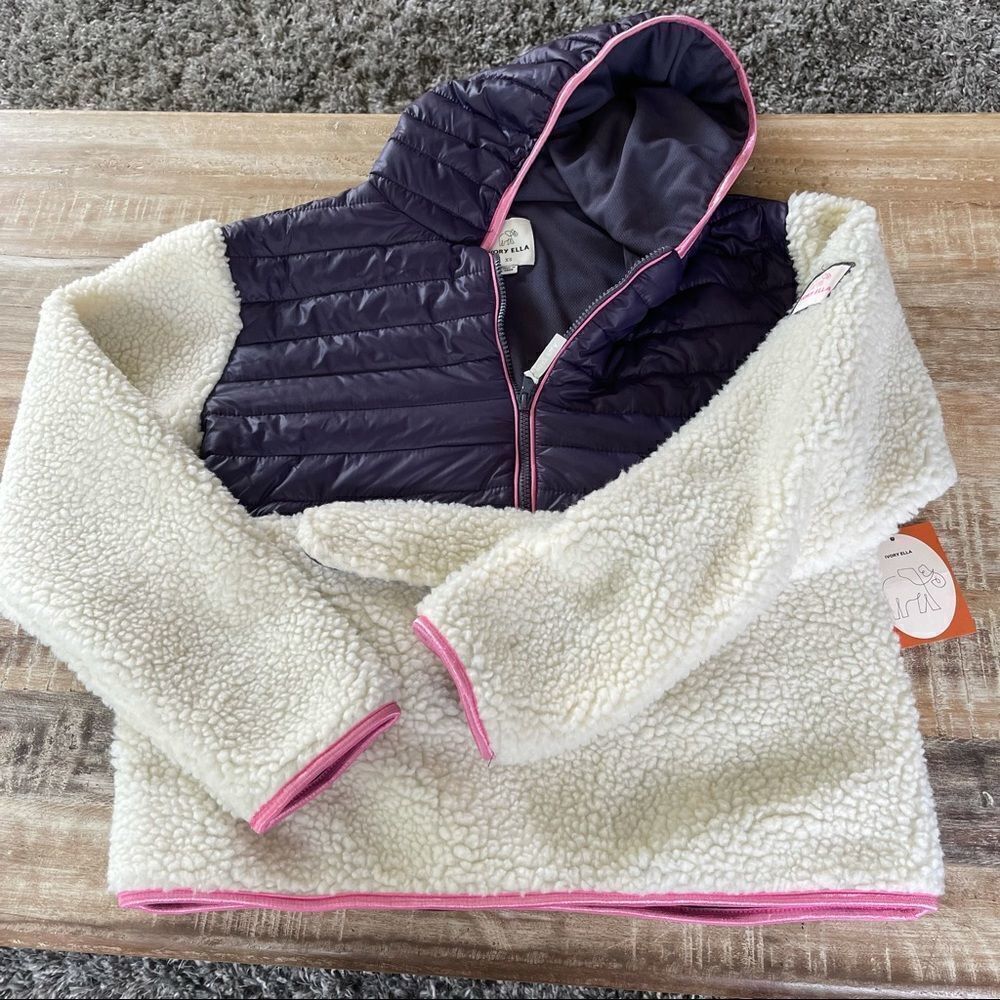 Ivory Ella Sherpa Jacket - Picture 3 of 9